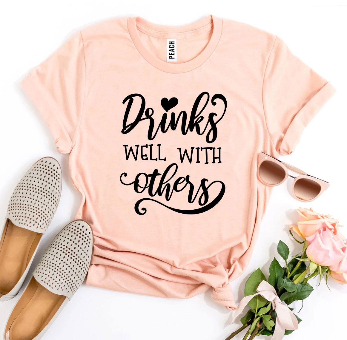 Island Trends Drinks Well With Others Long Sleeve Performance T-Shirt - Light Blue main image 1