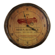 Load image into Gallery viewer, Personalize Your Own Wine Label Quarter Barrel Clock