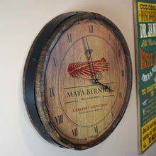 Load image into Gallery viewer, Personalize Your Own Wine Label Quarter Barrel Clock