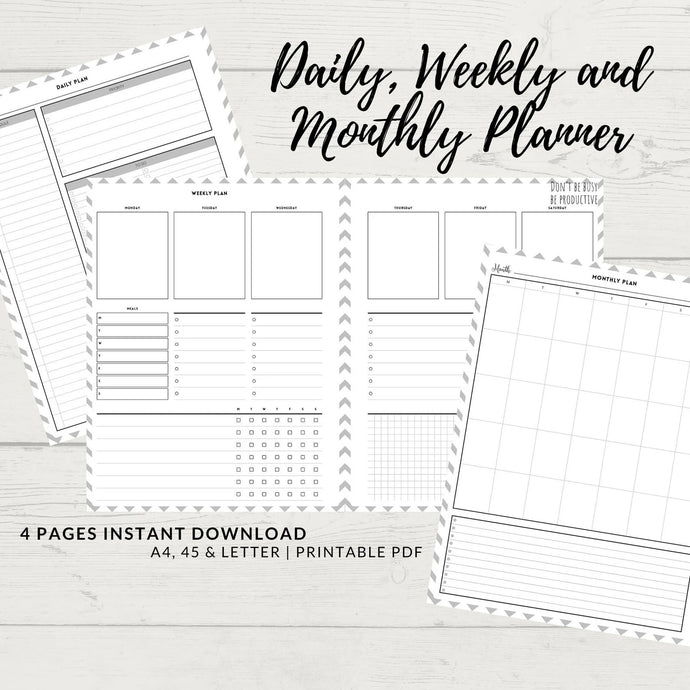 Get Your Free Daily, Weekly & Monthly Planner