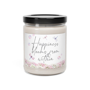 Happiness Blooms from Within Scented Soy Candle, 9oz Soy Candle, Creative Gift