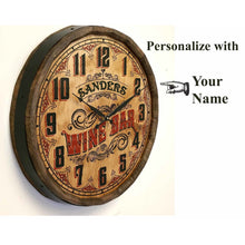 Load image into Gallery viewer, Personalize Your Own Wine Bar Quarter Barrel Clock