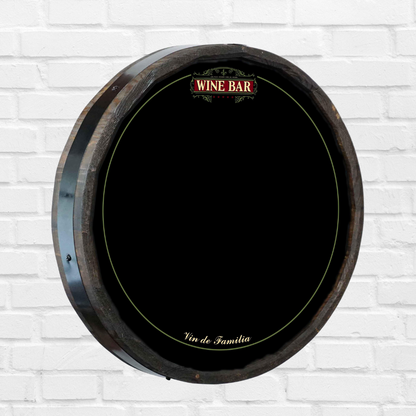 Wine Bar Chalkboard Quarter Barrel Sign