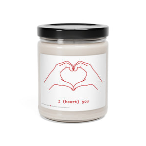 I Heart You Scented Soy Candle, 9oz Soy Candle, Romantic Gift