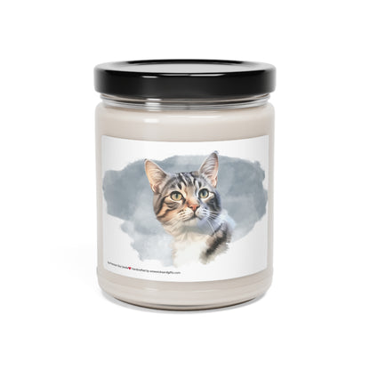 American Shorthair Cat Soy Candle, 9oz Scented Candle, Cat Lover Candle, Cat Lover Gift