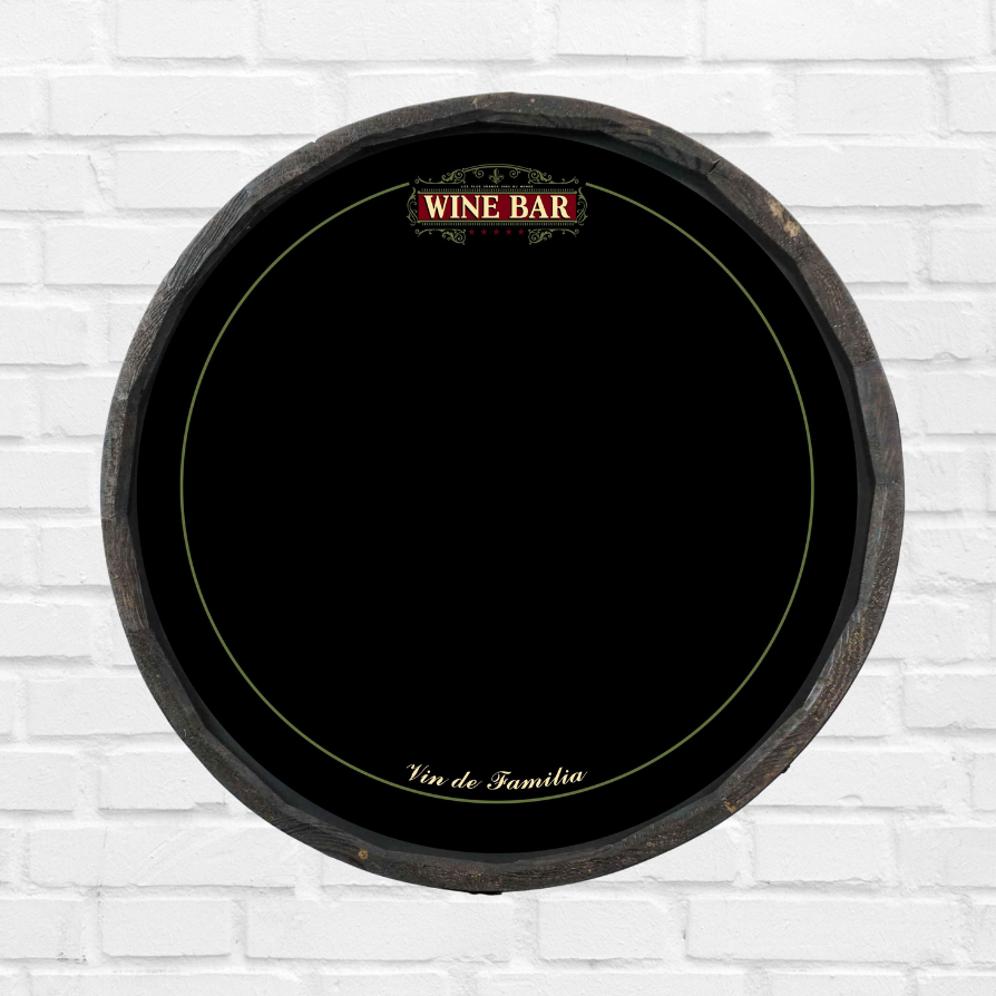 Wine Bar Chalkboard Quarter Barrel Sign