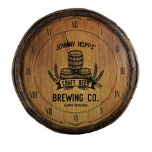 Load image into Gallery viewer, Personalized Clock, Brewing Co. Quarter Barrel Clock