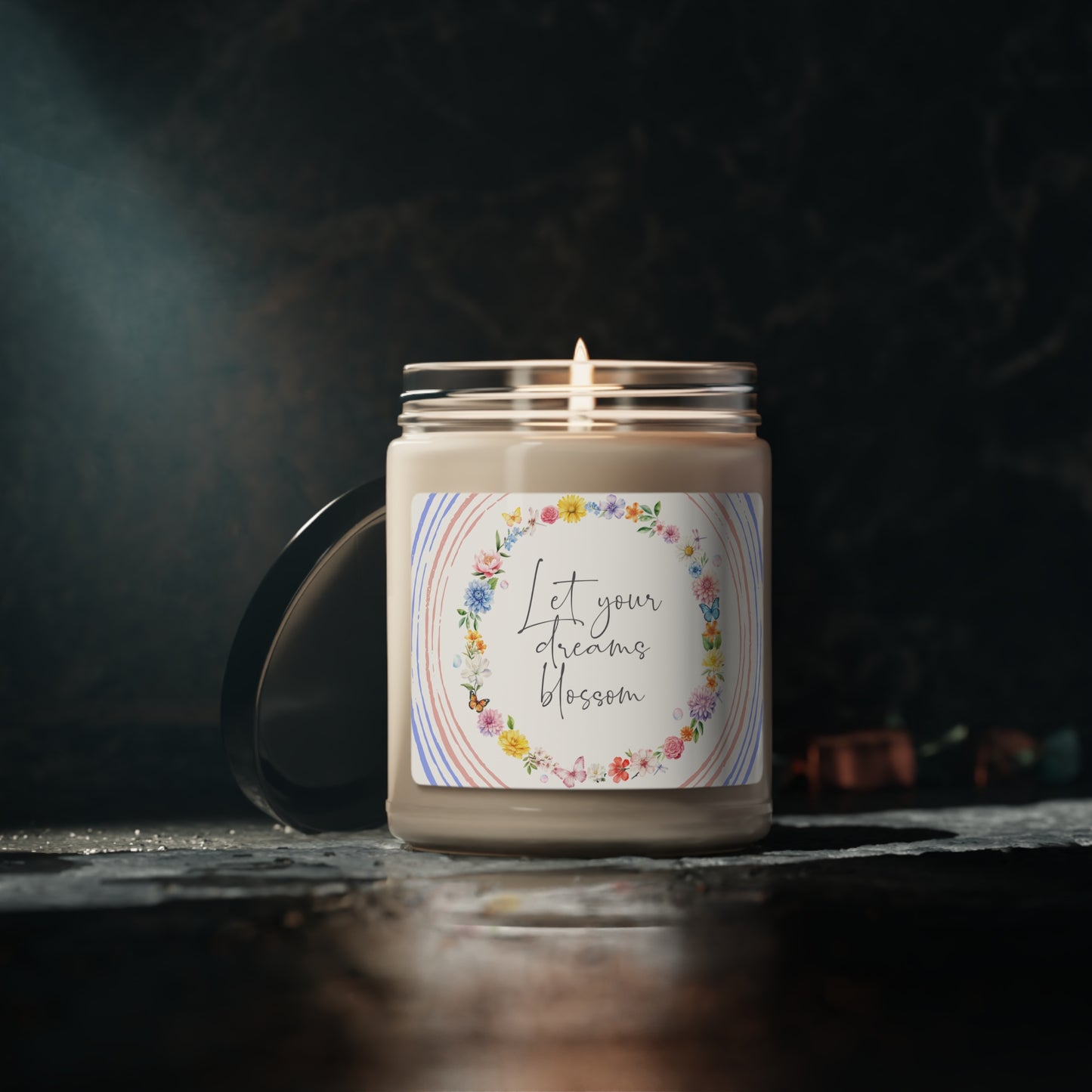 Let Your Dreams Blossom Scented Soy Candle, 9oz Soy Candle, Creative Gift