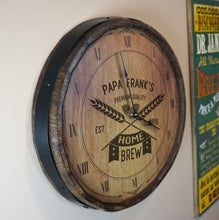 Load image into Gallery viewer, Personalized Clock, Home Brew Quarter Barrel Clock