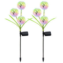 Load image into Gallery viewer, Allium Flower LED Solar Light 2-Pack - Includes Outdoor Garden Stakes for Your Yard