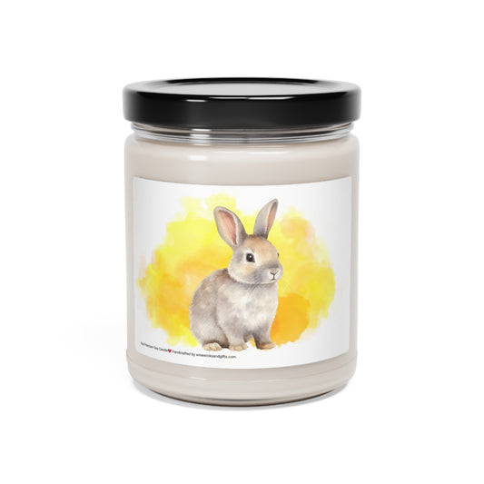 Rabbit Soy Candle, 9oz Scented Candle, Rabbit Lover Candle