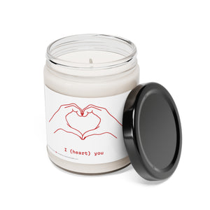 I Heart You Scented Soy Candle, 9oz Soy Candle, Romantic Gift