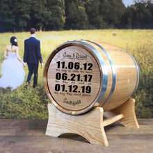 Load image into Gallery viewer, Memories &amp; Well-Wishes Wine Barrel Card Holder