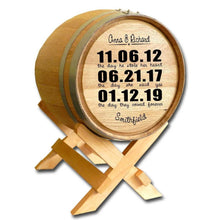 Load image into Gallery viewer, Memories &amp; Well-Wishes Wine Barrel Card Holder