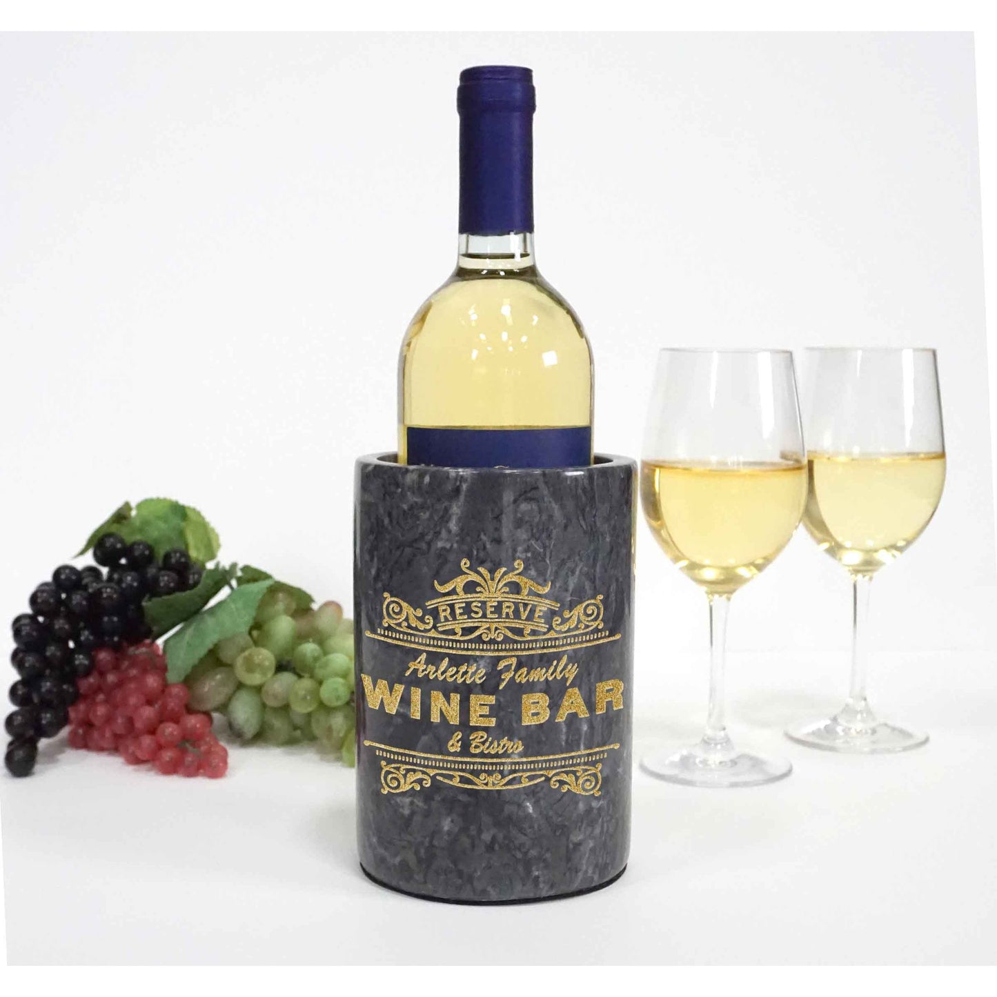 Wine Bar Marble Wine Chiller Custom Engraved