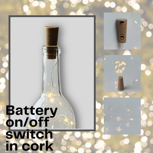 Clear Wine Bottle with Warm White Fairy String Lights, 750ml, Battery Operated Lights - DIY Projects and  Décor