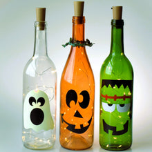 Load image into Gallery viewer, Halloween Wine Bottle Decorations - Ghost, Pumpkin, Frankenstein