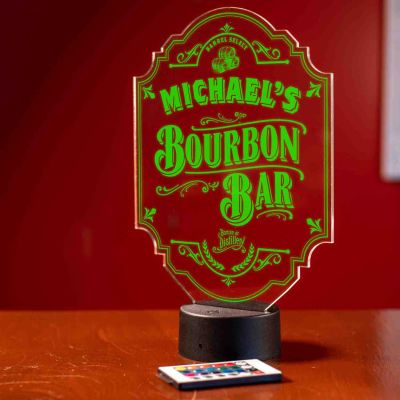 Personalized Bourbon Bar Light