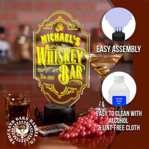 Personalized Whiskey Bar Light
