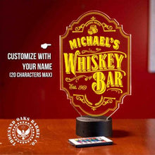 Load image into Gallery viewer, Personalized Whiskey Bar Light