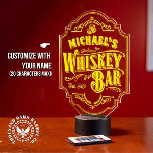 Personalized Whiskey Bar Light