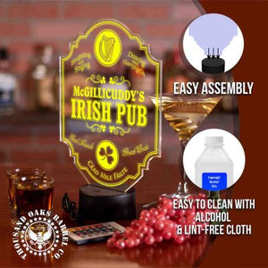 Personalized Irish Pub Bar Light