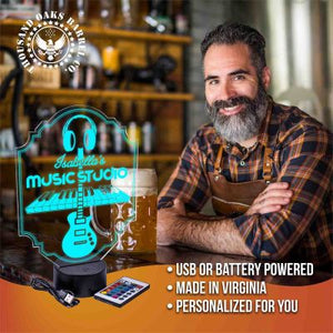Personalized Music Studio Bar Light