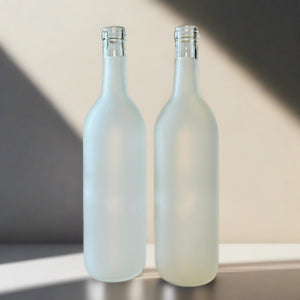Frosted Empty Wine Bottles, 2-Pack