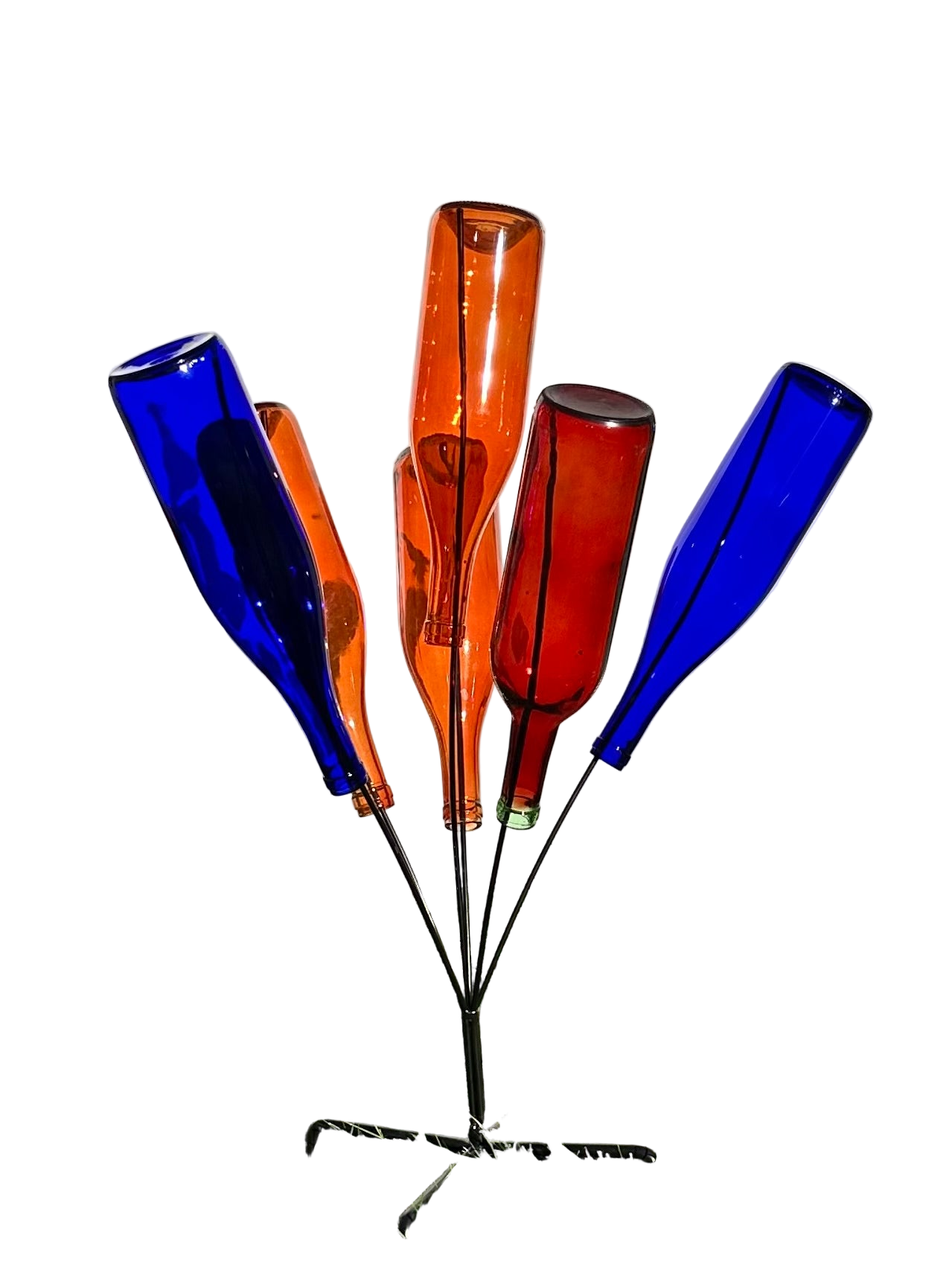 Wine Bottle Tree, Glass Bottle Bush - Organize & Display 12 Bottles with Style - Sturdy Powder-Coated Steel