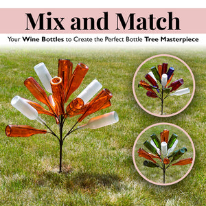 Empty Orange Wine Bottles, 750ml - DIY Projects, Décor and Bottle Trees, Pack of 2