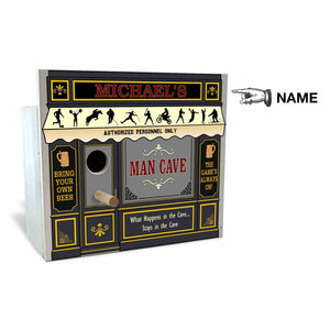 Customized Man Cave Birdhouse Boxes