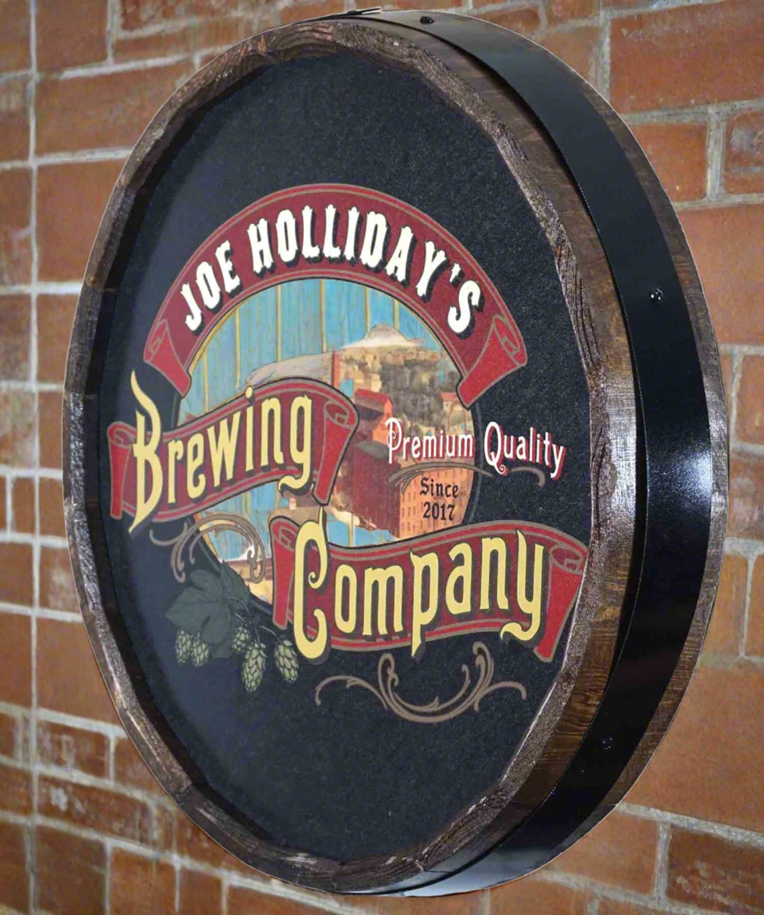 Personalized Full Color Brewing Co. Quarter Barrel Sign – Wine Wicks ...