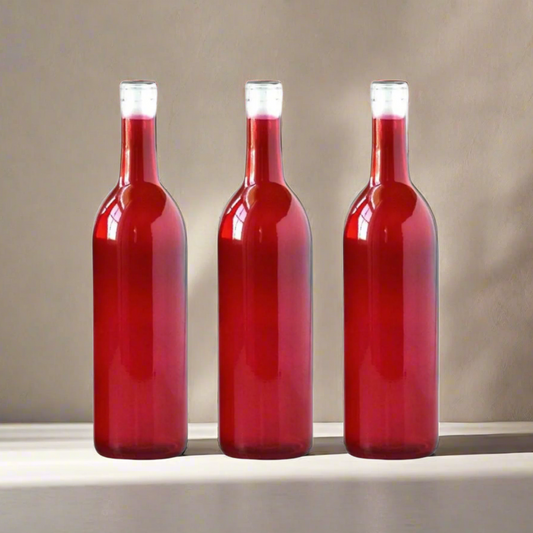 Empty Red Wine Bottles, 750ml -DIY Projects, Decor and Bottle Trees, Pack of 3