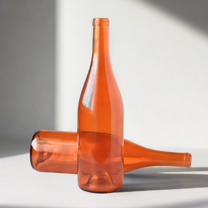 Vibrant Orange Wine Bottles