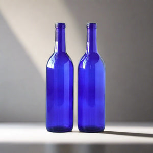 Deep Blue Wine Bottles