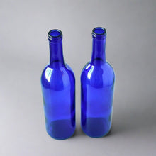 Load image into Gallery viewer, Deep Blue Wine Bottles