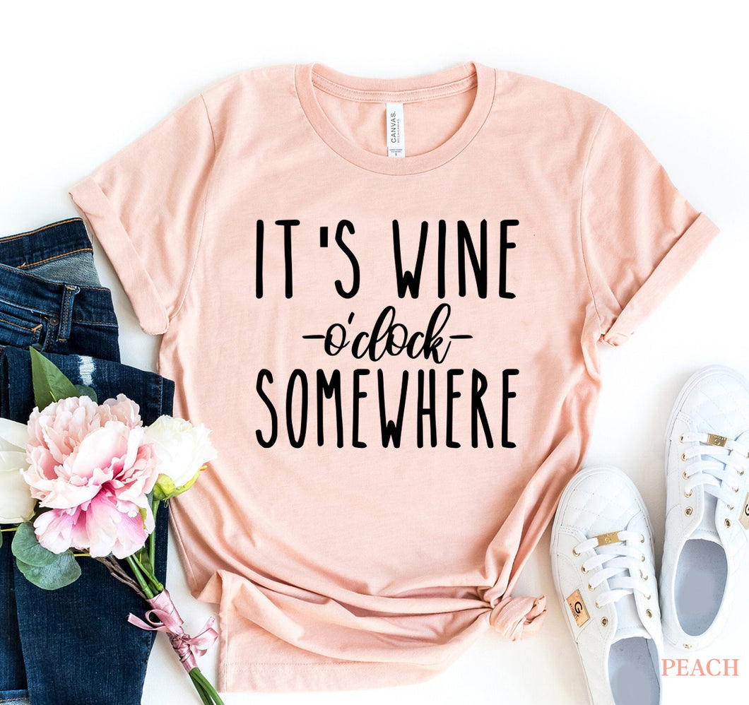 Its Wine O' Clock T-Shirt, Woman's Shirt, Wine T-Shirt