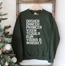 Load image into Gallery viewer, Dasher Dancer Christmas Sweatshirt, Holiday Sweatshirt, Ugly Sweater