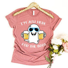 Load image into Gallery viewer, I&#39;m Just Here For The Boos Shirt, Halloween t-shirt, Woman&#39;s Shirt Media 1 of 3