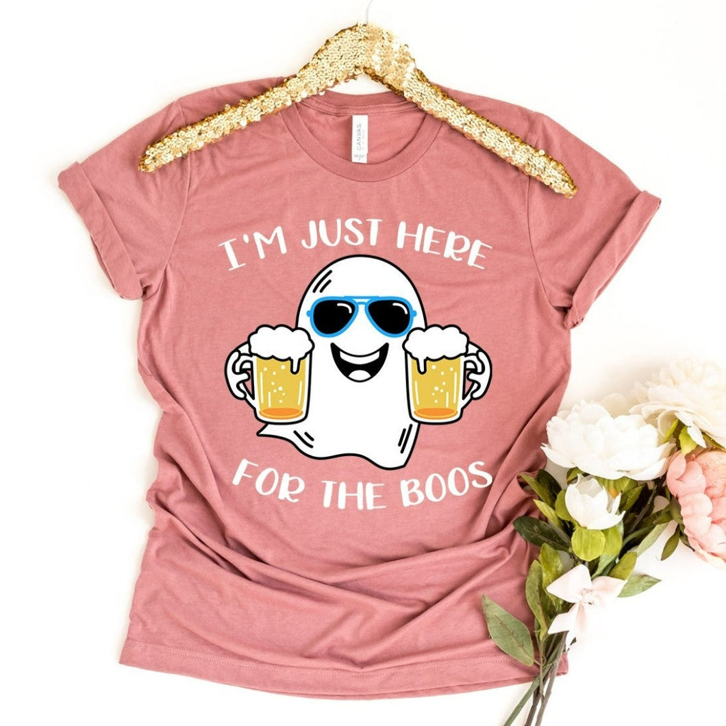 I'm Just Here For The Boos Shirt, Halloween t-shirt, Woman's Shirt Media 1 of 3