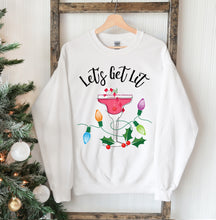 Load image into Gallery viewer, Let&#39;s Get Lit Christmas Sweatshirt, Ugly Sweater