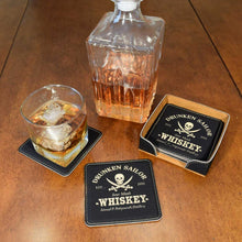 Load image into Gallery viewer, Distillery Theme Personalized Leather Coasters (6-Pack)