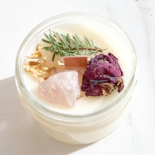 Load image into Gallery viewer, Fertility Intention Candle - Organic Soy Wax Candle with Crystal Included