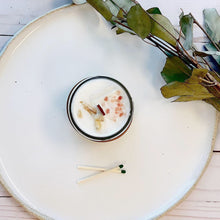 Load image into Gallery viewer, Space Clearing Intention Candle - Organic Soy Wax Candle with Crystal Included