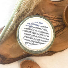 Load image into Gallery viewer, Grief Intention Candle - Organic Soy Wax Candle with Crystal Included