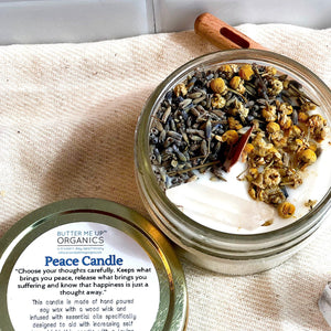 Peace & Serenity Intention Candle - Soy Wax Candle with Crystal Included
