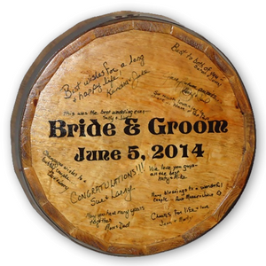 Personalized Wine Quarter Barrel for Wedding Guest Signatures