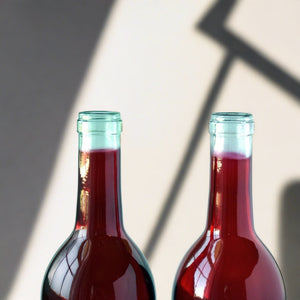 Vibrant Red Wine Bottles