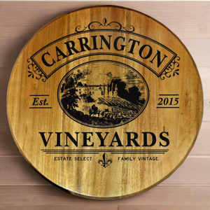 Personalize Your Own Vinyards 20 Real Oak Wood Wine Barrel Sign