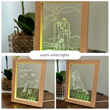 Load image into Gallery viewer, DIY LED Warm White Lighted Wood Frame with Blank Acrylic Panels, Warm White LED Lights - Craft Ready